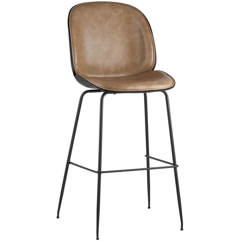 Стул Барный Винтажная Коричневыя Экокожа Vendramin Bar Chair Коричневый винтаж Черный Стул Барный Винтажная Коричневыя Экокожа Vendramin Bar Chair Коричневый винтаж Черный в Кирове | Loft Concept