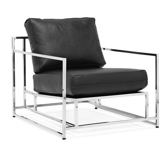 Кресло Black Calfskin Armchair Черный Кресло Black Calfskin Armchair Черный в Кирове | Loft Concept