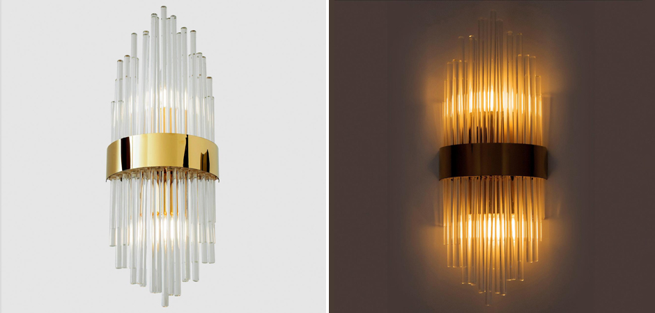Хрустальное бра Flutes Gold Хрустальное бра Flutes Gold - Loft-Concept в Кирове
