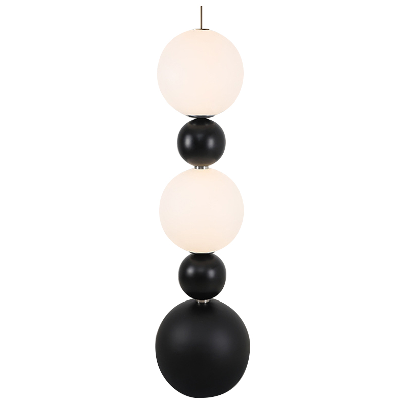 Торшер Five Round Shapes Floor Lamp Черно-белый Торшер Five Round Shapes Floor Lamp Черно-белый в Кирове | Loft Concept