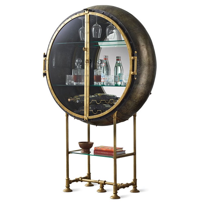 Шкаф Porthole Bar Restoration Hardware Латунь Шкаф Porthole Bar Restoration Hardware Латунь в Кирове | Loft Concept