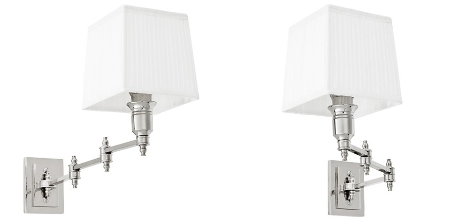 Бра Wall Lamp Lexington Swing Nickel+White - Loft-Concept в Кирове