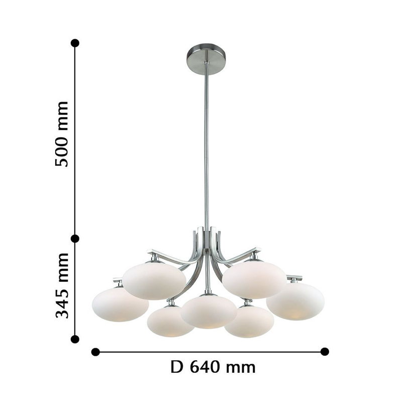 Люстра с овальными белыми плафонами Mushrooms Lamp Люстра с овальными белыми плафонами Mushrooms Lamp в Кирове