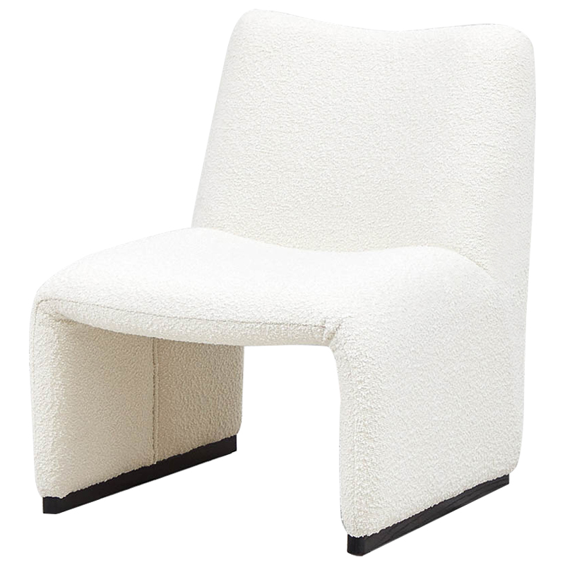 Кресло белое Cress White Boucle Collection Armchair Белый Кресло белое Cress White Boucle Collection Armchair Белый в Кирове | Loft Concept