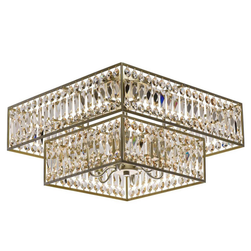 Потолочный светильник Crystal Inserts Lamp amber 6 Янтарь (Amber) Золотой Потолочный светильник Crystal Inserts Lamp amber 6 Янтарь (Amber) Золотой в Кирове | Loft Concept