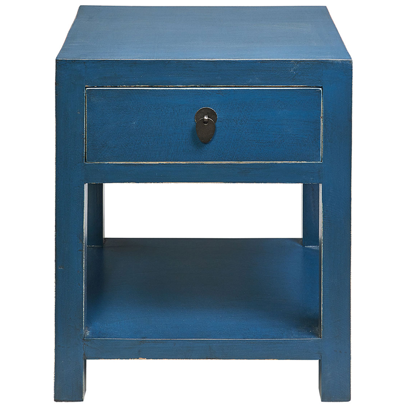 Тумба деревянная Tamsin Nightstand Blue Синий Тумба деревянная Tamsin Nightstand Blue Синий в Кирове | Loft Concept