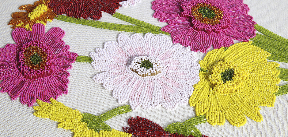 Панно Jonathan Adler FLOWER BEADED WALL ART Панно Jonathan Adler FLOWER BEADED WALL ART - Loft-Concept в Кирове