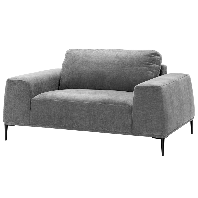 Кресло Eichholtz Loveseat Montado grey Серый Черный в Кирове | Loft Concept 