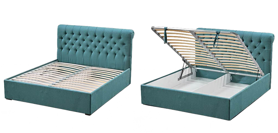Кровать Turquoise Capitone Bed Кровать Turquoise Capitone Bed - Loft-Concept в Кирове