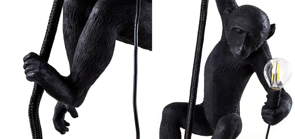 Подвесной светильник SELETTI MONKEY LAMP CEILING VERSION Black Подвесной светильник SELETTI MONKEY LAMP CEILING VERSION Black - Loft-Concept в Кирове