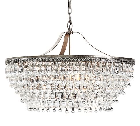 Люстра Clarissa Glass Drop Petite Round Chandelier Темная бронза винтаж Люстра Clarissa Glass Drop Petite Round Chandelier Темная бронза винтаж в Кирове | Loft Concept