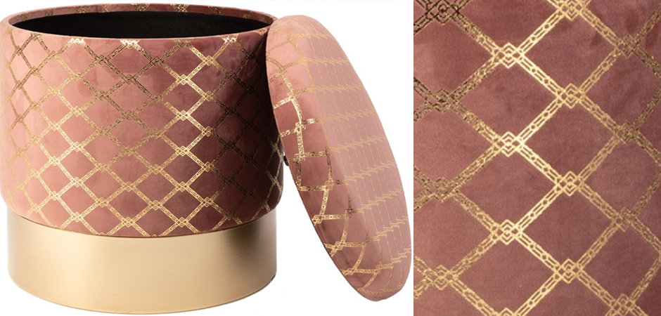 Пуф PUF Upholstery Gold Mesh розовый Пуф PUF Upholstery Gold Mesh розовый - Loft-Concept в Кирове