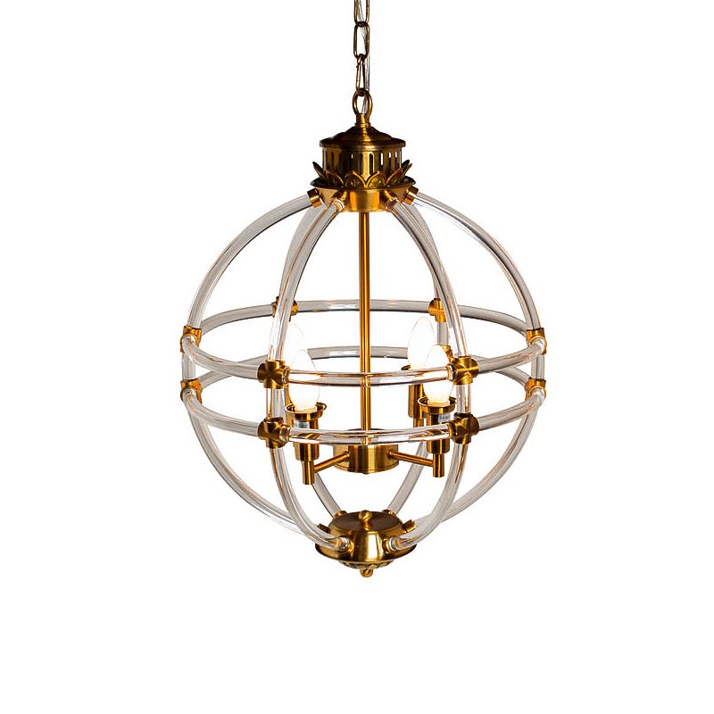 Люстра Eichholtz Chandelier Impero Gold Золотой Прозрачный Люстра Eichholtz Chandelier Impero Gold Золотой Прозрачный в Кирове | Loft Concept