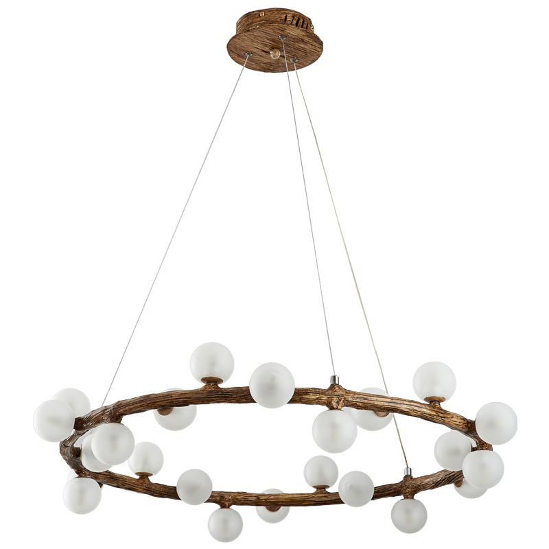 Люстра Circular Branch Chandelier Коричневый Белый Люстра Circular Branch Chandelier Коричневый Белый в Кирове | Loft Concept