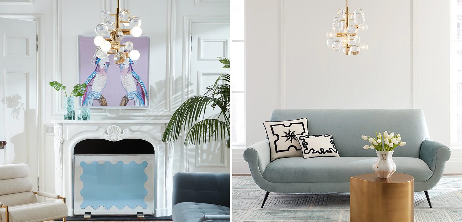 Светильник Jonathan Adler GLOBO FIVE-LIGHT CHANDELIER Clear - фото