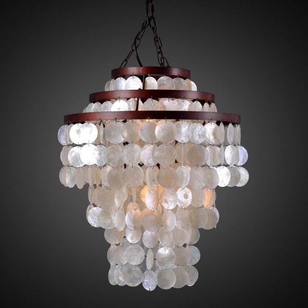Люстра RH Capiz Three-Tier Chandelier Antic Iron Люстра RH Capiz Three-Tier Chandelier Antic Iron в Кирове | Loft Concept