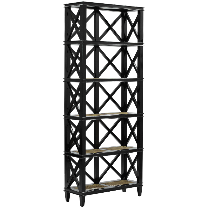 Стеллаж Jacqueline Wicker Shelves Черный Бежевый Стеллаж Jacqueline Wicker Shelves Черный Бежевый в Кирове | Loft Concept