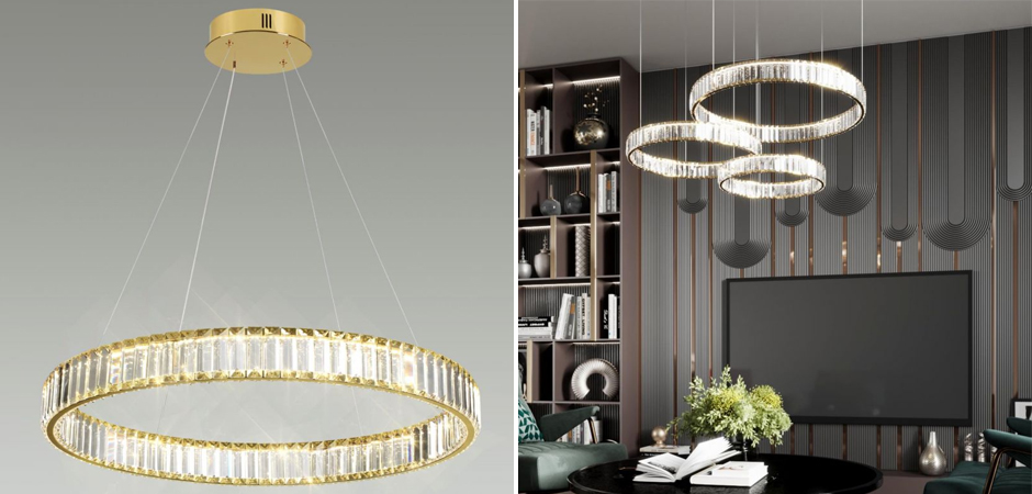 Люстра Хрустальная Ring Horizontal 1 кольцо Люстра Хрустальная Ring Horizontal 1 кольцо - Loft-Concept в Кирове