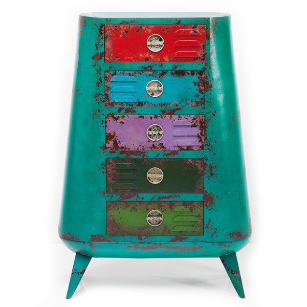 Комод металлический с цветными ящиками Retro Futurismo chest V Мульти Комод металлический с цветными ящиками Retro Futurismo chest V Мульти в Кирове | Loft Concept