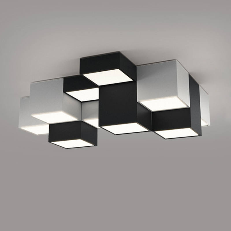 Комбинация из 12-ти геометрических потолочных светильников Twelve Geometric Lamps Черный Белый Комбинация из 12-ти геометрических потолочных светильников Twelve Geometric Lamps Черный Белый в Кирове | Loft Concept