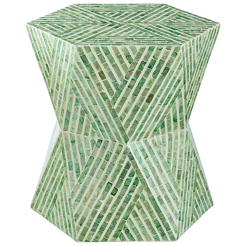 Приставной стол Geometric Green Зеленый Белый Приставной стол Geometric Green Зеленый Белый в Кирове | Loft Concept