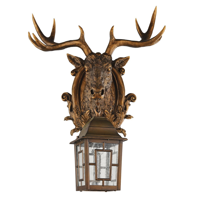 Коричневый уличный светильник с головой лося ANIMAL LANTERN Коричневый Прозрачный Коричневый уличный светильник с головой лося ANIMAL LANTERN Коричневый Прозрачный в Кирове | Loft Concept