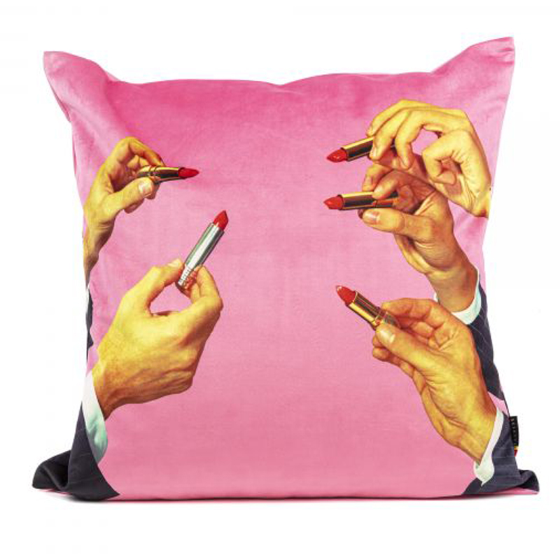 Подушка Seletti Cushion Pink Lipstick Розовый Мульти Подушка Seletti Cushion Pink Lipstick Розовый Мульти в Кирове | Loft Concept