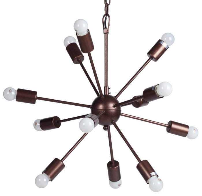 Люстра Loft Industrial Sputnik Chandelier 60 12 Коричневый Люстра Loft Industrial Sputnik Chandelier 60 12 Коричневый в Кирове | Loft Concept