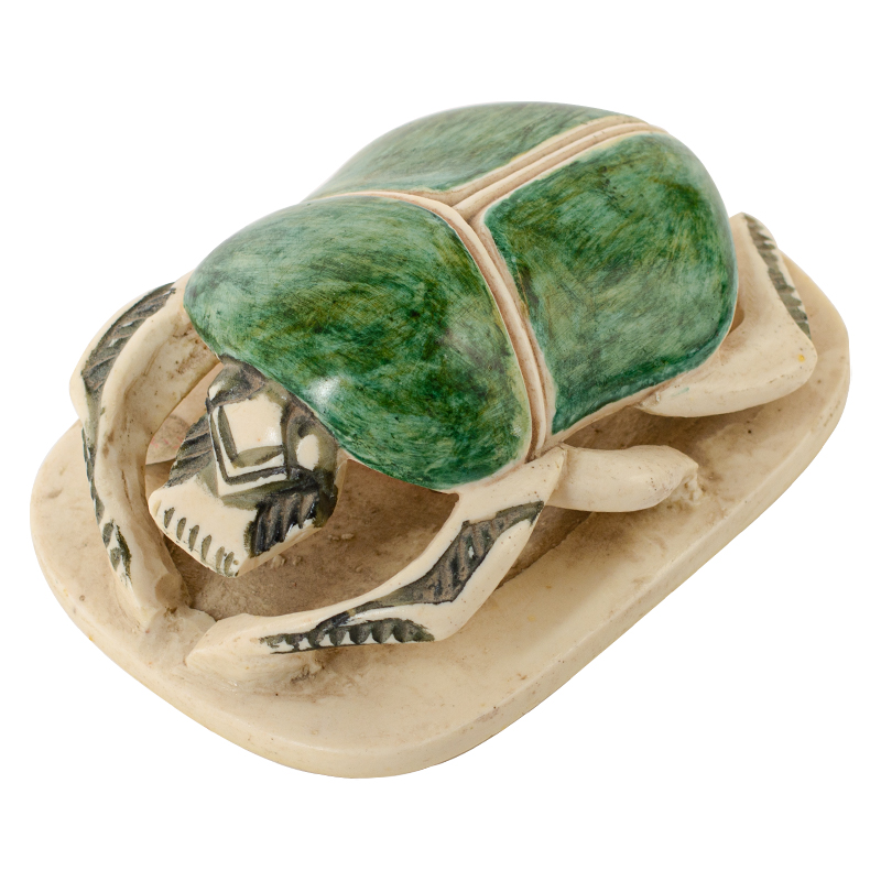 Статуэтка Скарабей Scarab Beetle beige and green Бежевый Зеленый Статуэтка Скарабей Scarab Beetle beige and green Бежевый Зеленый в Кирове | Loft Concept