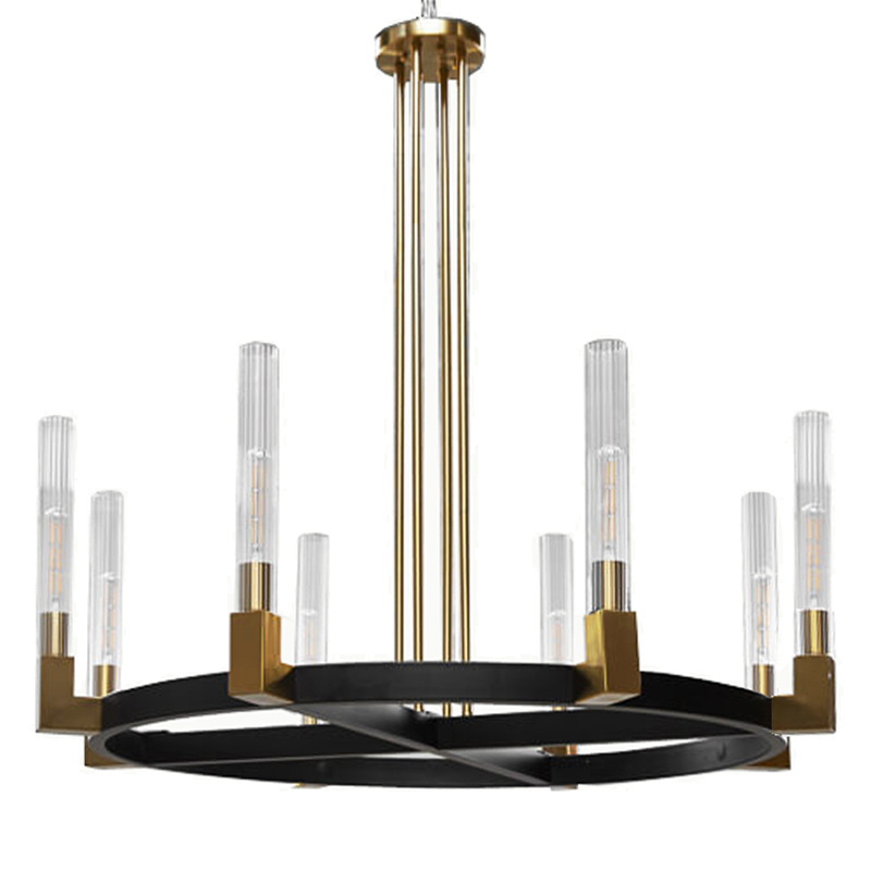 Люстра RH CANELLE Round Chandelier Brass and bronze Латунь Черный Люстра RH CANELLE Round Chandelier Brass and bronze Латунь Черный в Кирове | Loft Concept