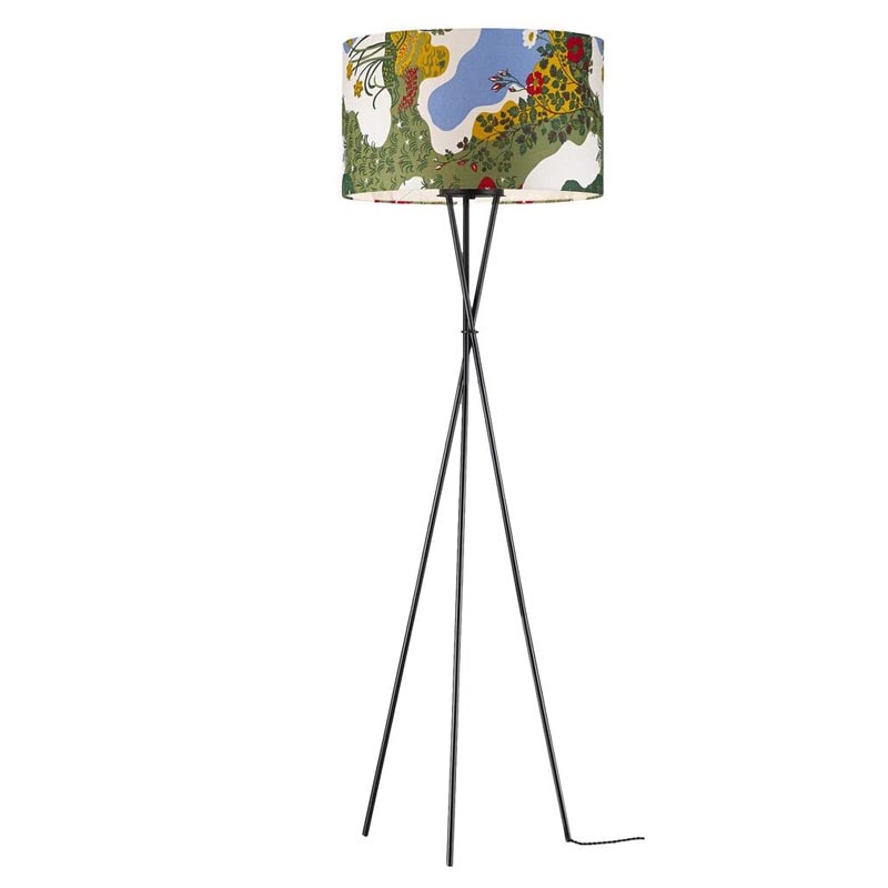 Торшер Colored Lampshade Floor Lamp Мульти Черный Торшер Colored Lampshade Floor Lamp Мульти Черный в Кирове | Loft Concept