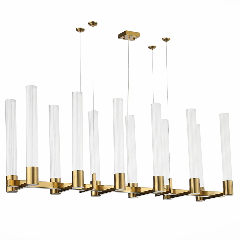 Люстра Jenae Glass Tubes Chandelier Латунь Прозрачный Люстра Jenae Glass Tubes Chandelier Латунь Прозрачный в Кирове | Loft Concept
