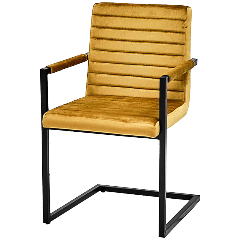Стул с подлокотниками Dalak Stool yellow Черный Желтый Стул с подлокотниками Dalak Stool yellow Черный Желтый в Кирове | Loft Concept