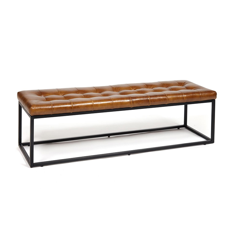 Банкетка Buffalo Leather Industrial Banquette Коричневый в Кирове | Loft Concept 