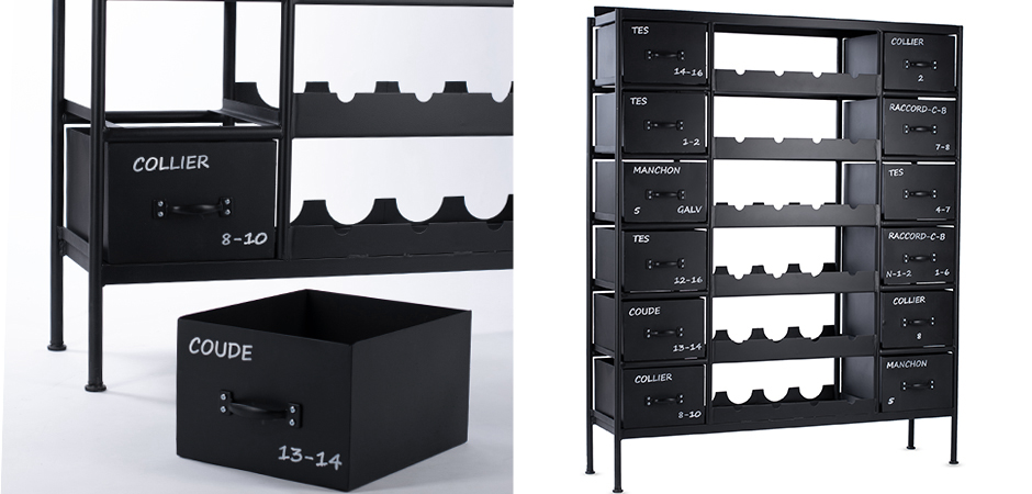Винный стеллаж RADAGAST IRON WINE CHEST BLACK Винный стеллаж RADAGAST IRON WINE CHEST BLACK - Loft-Concept в Кирове