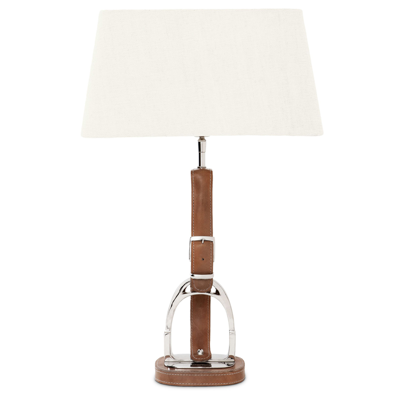 Настольная лампа Eichholtz Table Lamp Olympia Equestrian Никель Коричневый Кремовый в Кирове | Loft Concept 