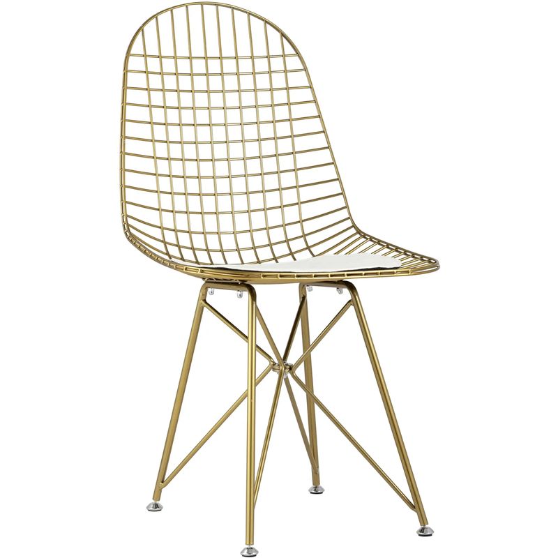 Стул Bertoia S Chair Золотой Металл Золотой Белый Стул Bertoia S Chair Золотой Металл Золотой Белый в Кирове | Loft Concept