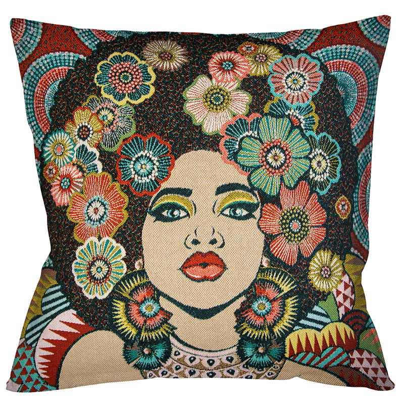 Декоративная подушка Girl in Flowers Мульти Декоративная подушка Girl in Flowers Мульти в Кирове | Loft Concept