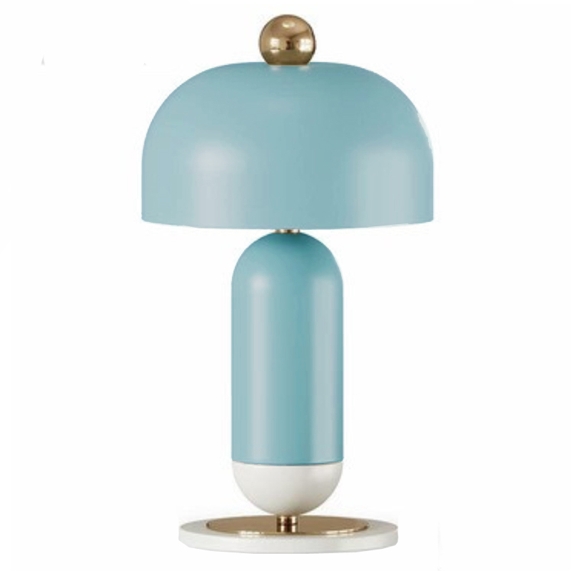 Meet Table lamp blue Голубой Латунь Meet Table lamp blue Голубой Латунь в Кирове | Loft Concept