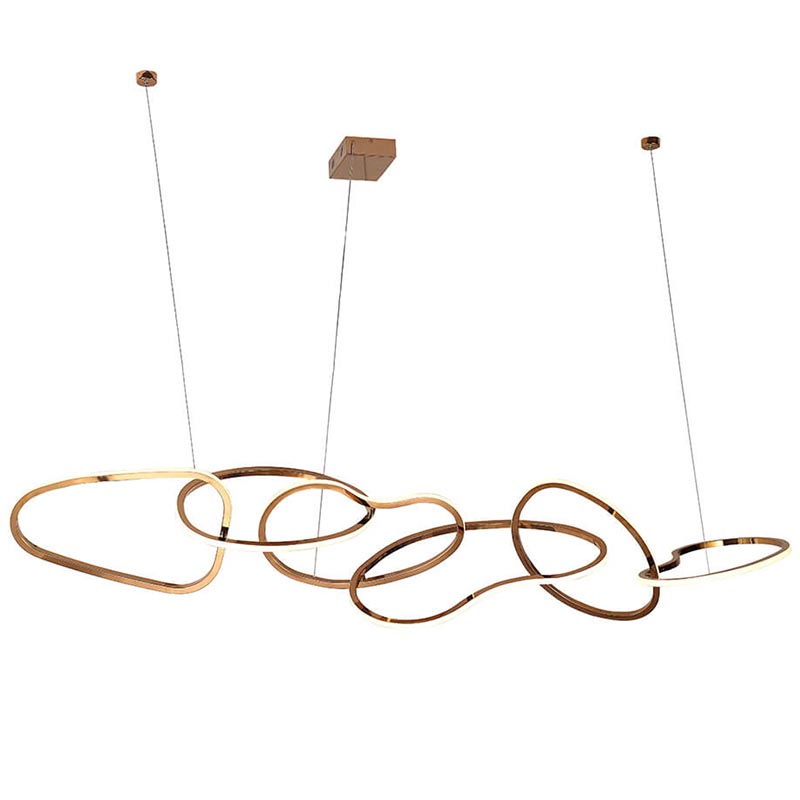 Люстра Wavy Ring Connection Gold Золотой Розовое золото Люстра Wavy Ring Connection Gold Золотой Розовое золото в Кирове | Loft Concept