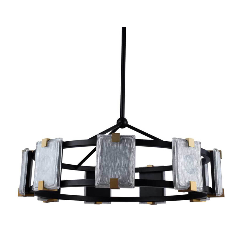 Люстра Rectangular Glass Plafon D68 Черный матовый Прозрачное Стекло матовое золото Люстра Rectangular Glass Plafon D68 Черный матовый Прозрачное Стекло матовое золото в Кирове | Loft Concept