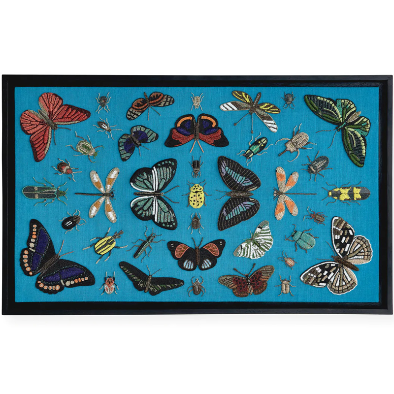Панно из бисера Бабочки BOTANIST BEADED Wall Art Бирюзовый Панно из бисера Бабочки BOTANIST BEADED Wall Art Бирюзовый в Кирове | Loft Concept