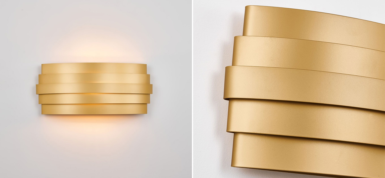 Бра цвета матового золота Monolith - фото