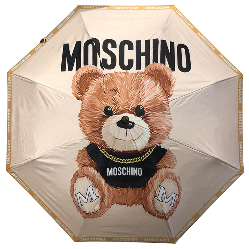 Зонт раскладной MOSCHINO дизайн 006 Бежевый цвет Коричневый Бежевый Зонт раскладной MOSCHINO дизайн 006 Бежевый цвет Коричневый Бежевый в Кирове | Loft Concept