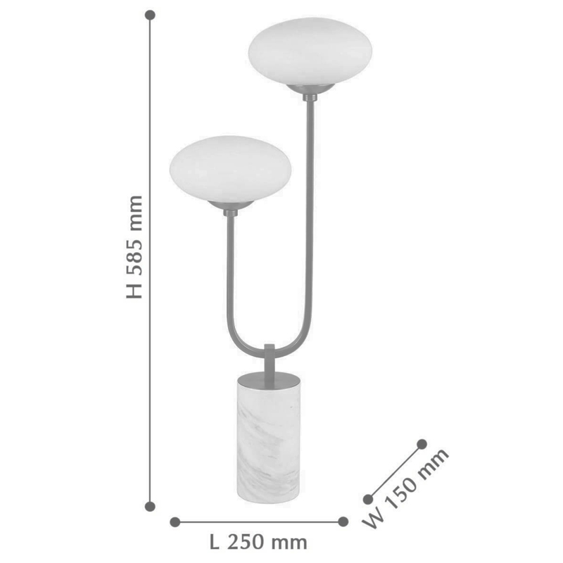 Oval Balls Mushrooms Table Lamp Silver в Кирове