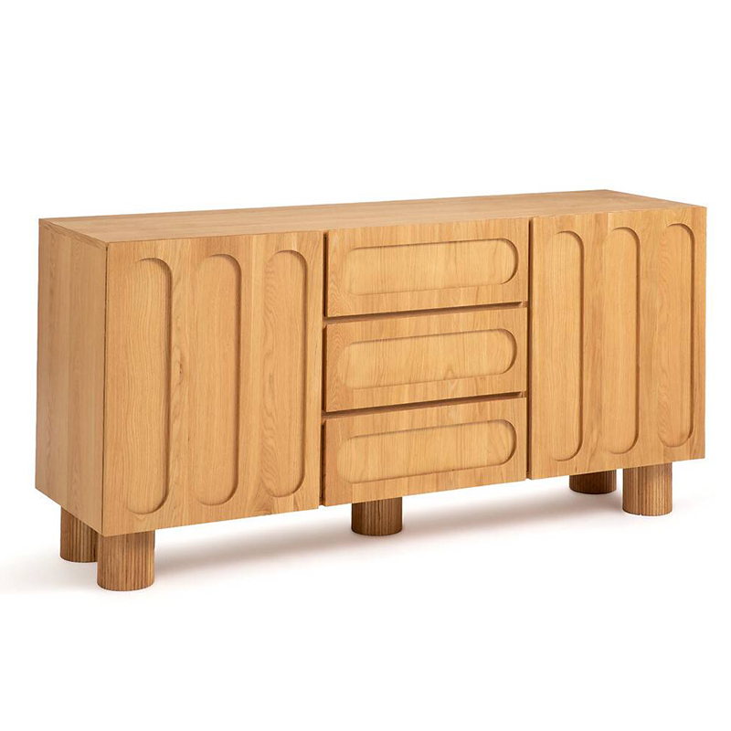 Комод Jakob Oak Chest of Drawers из массива дуба с 3-мя ящиками и 2-мя дверцами Светлый дуб Комод Jakob Oak Chest of Drawers из массива дуба с 3-мя ящиками и 2-мя дверцами Светлый дуб в Кирове | Loft Concept
