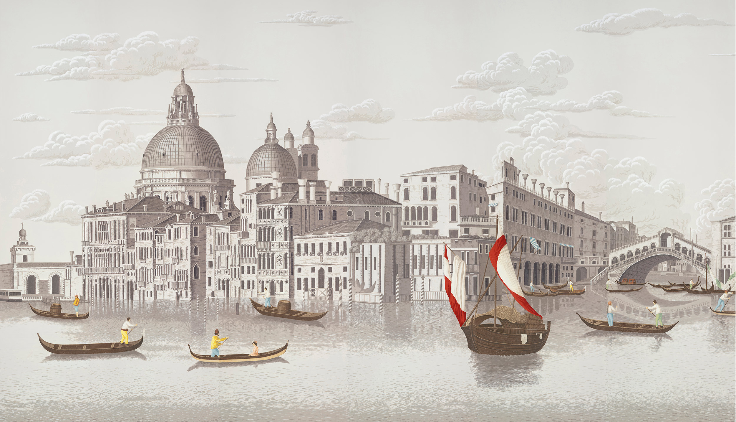 Обои ручная роспись Scenes of Venice Rialto on scenic paper Обои ручная роспись Scenes of Venice Rialto on scenic paper - постер Loft-Concept в Кирове