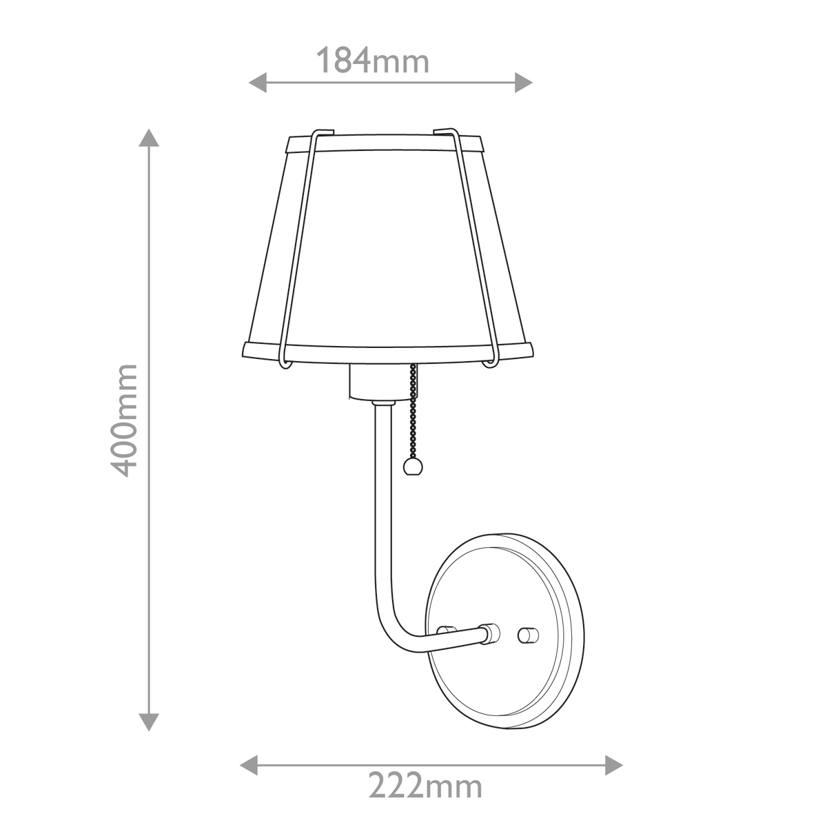 Бра с конусным плафоном и латунной фурнитурой с цепочкой для включения Hinkley в Кирове