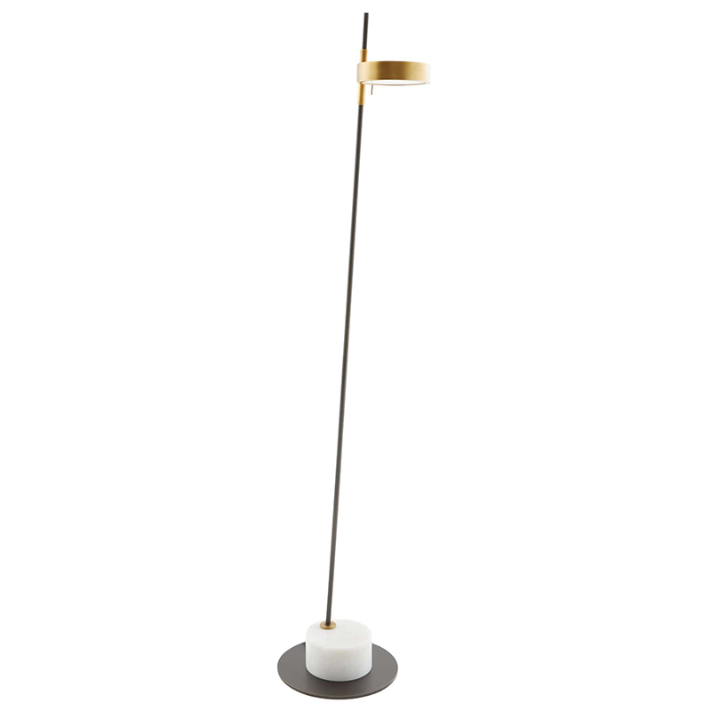Торшер Arteriors PARK FLOOR LAMP Латунь Черный Белый Торшер Arteriors PARK FLOOR LAMP Латунь Черный Белый в Кирове | Loft Concept