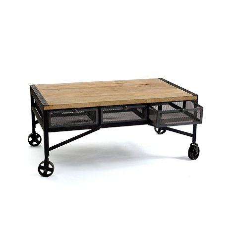 Стол Industrial Metal Three Drawers Cabinet Черный Стол Industrial Metal Three Drawers Cabinet Черный в Кирове | Loft Concept